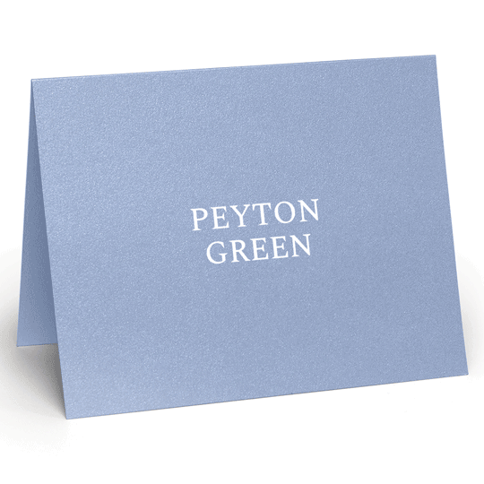 Tailored Name Folded Shimmer Note Cards